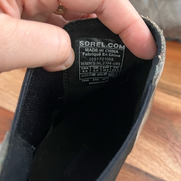 Sorel Lea Wedge Brown Leather Ankle Boots size 8.5 - Picture 8 of 9